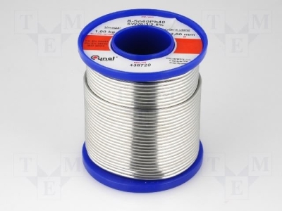 Тинол LC60-2.00/1.0 Свързв.в-во; Sn60Pb40; тел; 2mm; 1kg; Флюс: F-SW26,No Clean; 2,5%